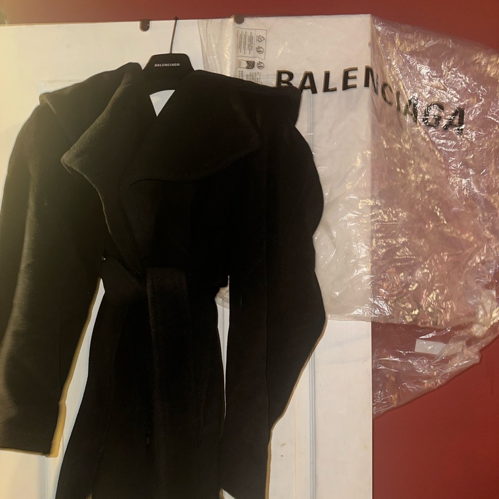 Balenciaga Women's Black Coat With Tags AND Hanger
